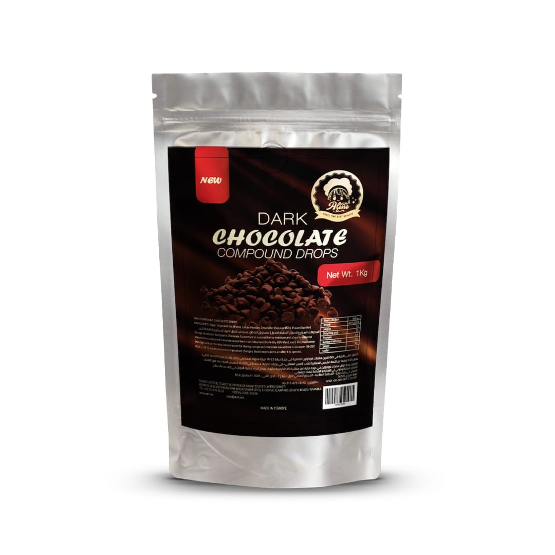 Dark Chocolate Compound Drops 1 Kg package