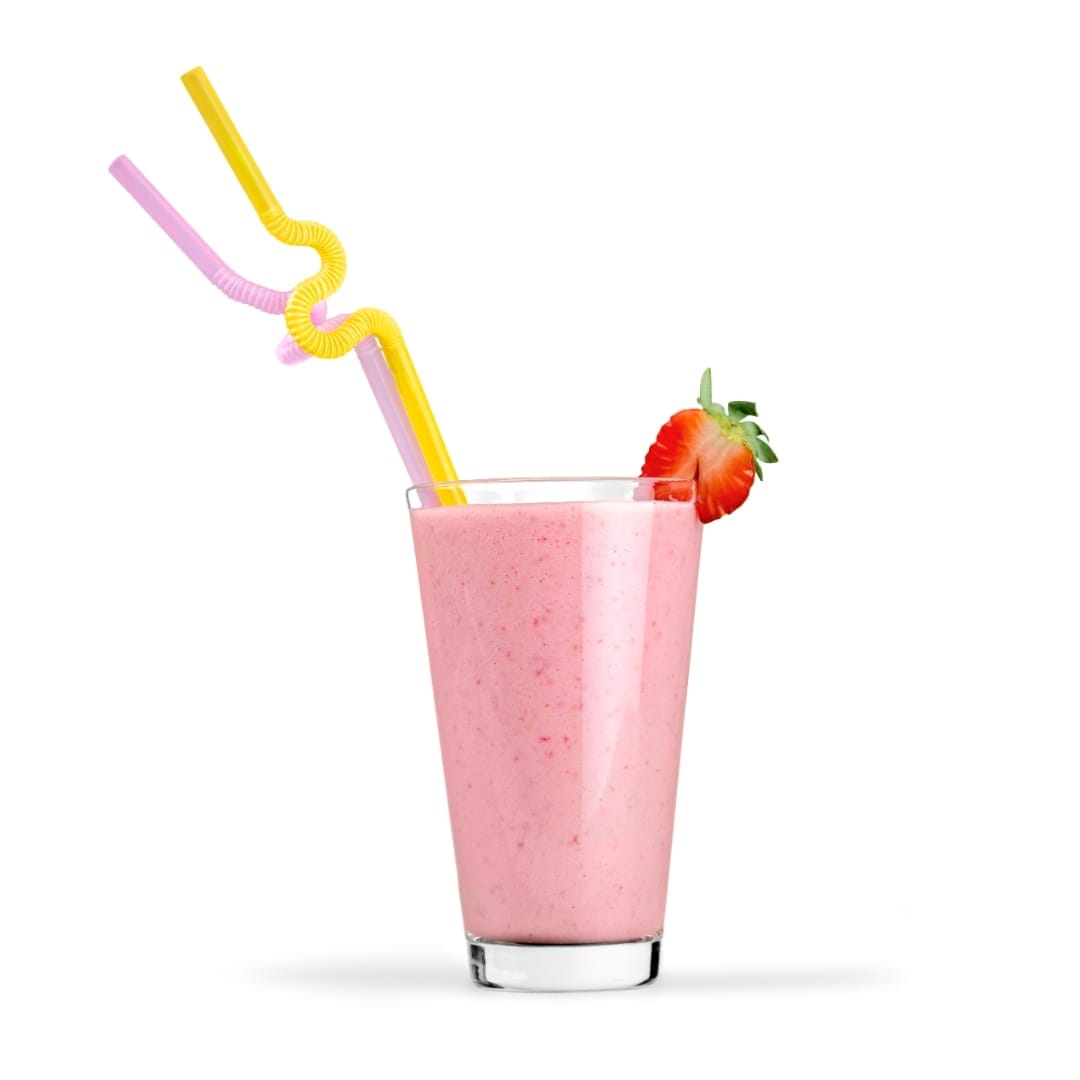 Strawberry Milk Shake Drink Strawberry pieces