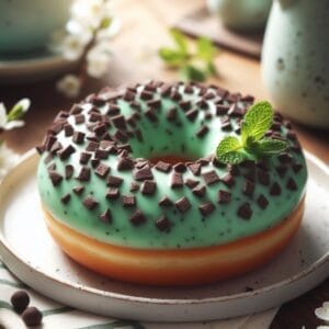 Pepperment Chocolate Donut